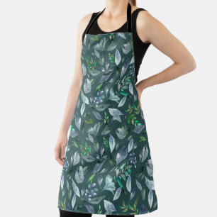 Watercolor fallen leaves 5 apron