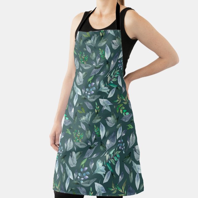 Watercolor fallen leaves 5 apron (Insitu)