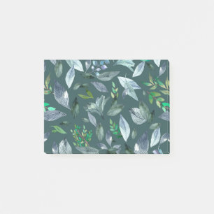 Watercolor fallen leaves 5 post-it notes