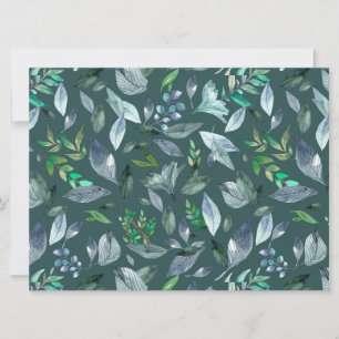 Watercolor fallen leaves 5 save the date