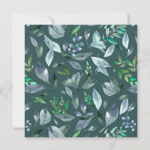 Watercolor fallen leaves 5 save the date