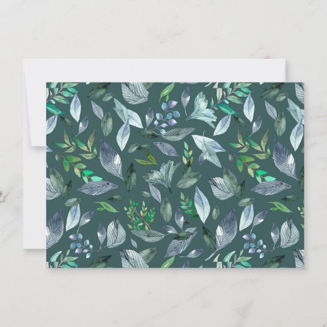 Watercolor fallen leaves 5 save the date (Front)
