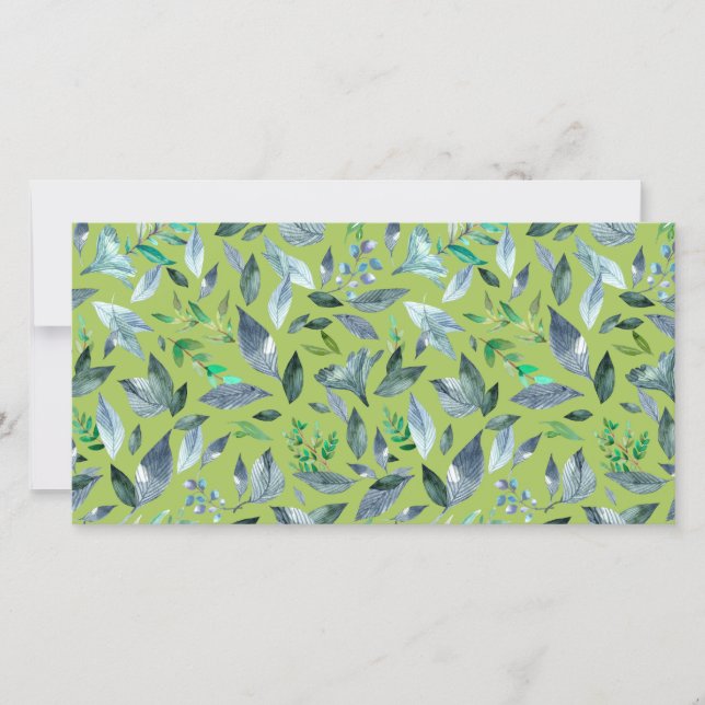 Watercolor fallen leaves 6 announcement (Front)