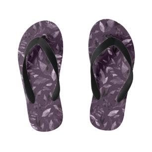 Watercolor fallen leaves 7 kid's thongs