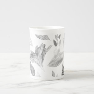 Watercolor fallen leaves 8 bone china mug