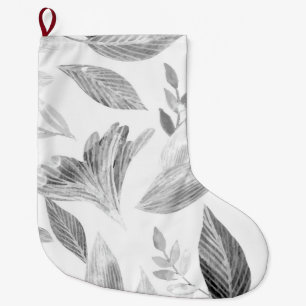 Watercolor fallen leaves 8 large christmas stocking
