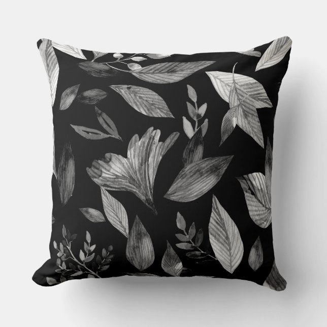 Watercolor fallen leaves 9 cushion (Front)