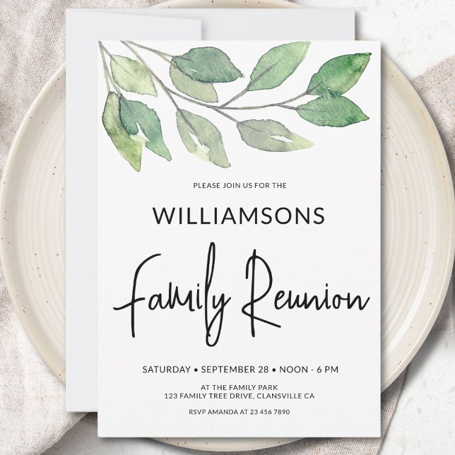 Watercolor Family Reunion Invitation (Creator Uploaded)