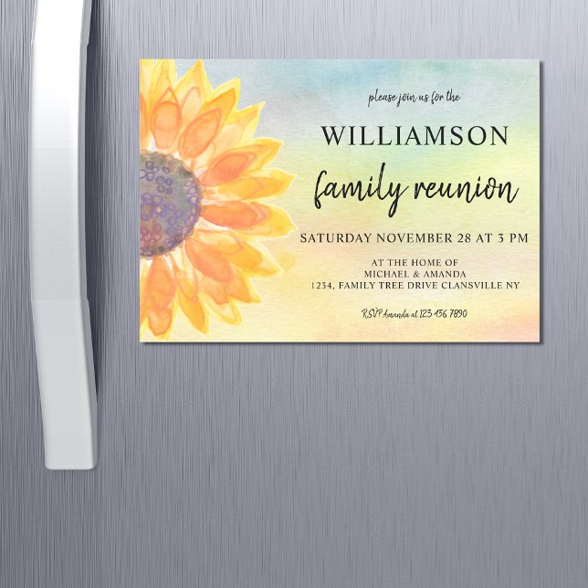 Watercolor Family Reunion MagnetIc Invitation  (Creator Uploaded)