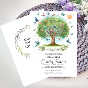 Watercolor Family Tree Family Reunion Invitation