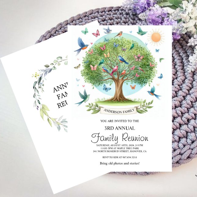 Watercolor Family Tree Family Reunion Invitation (Creator Uploaded)