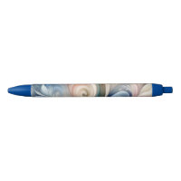 Watercolor Fantasy Floral Pastel Blue & Cream