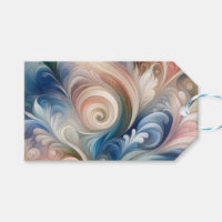 Watercolor Fantasy Floral Pastel Blue & Cream