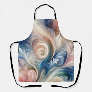 Watercolor Fantasy Floral Romantic Pattern Apron