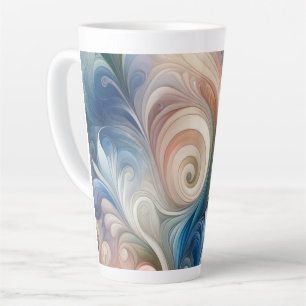 Watercolor Fantasy Floral Romantic Pattern Latte Mug