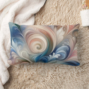 Watercolor Fantasy Floral Romantic Pattern Lumbar Cushion