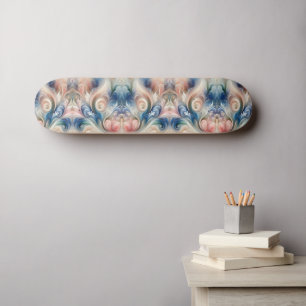 Watercolor Fantasy Floral Romantic Pattern Skateboard