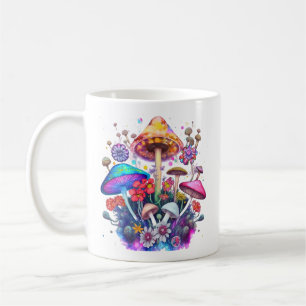 Watercolor Fantasy Mushrooms Coffee Mug
