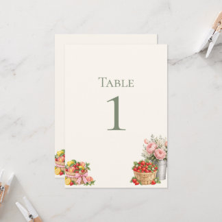 Watercolor Farmers Market Table Number