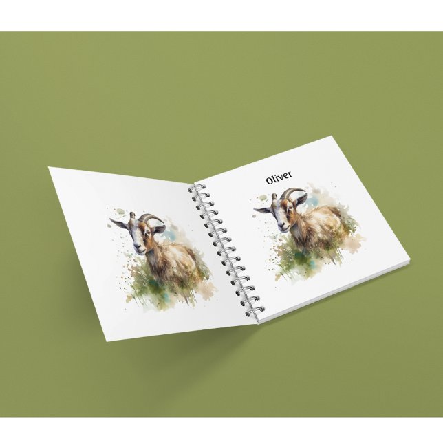 Watercolor Farmhouse Goat, custom Notebook (Creator Uploaded)