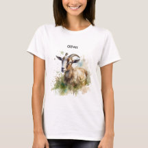 Watercolor Farmhouse Goat, custom