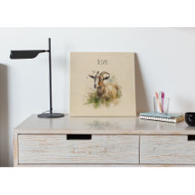 Watercolor Farmhouse Goat, custom