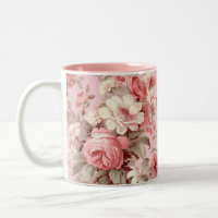 Watercolor Farmhouse Pink Roses & White Cosmos