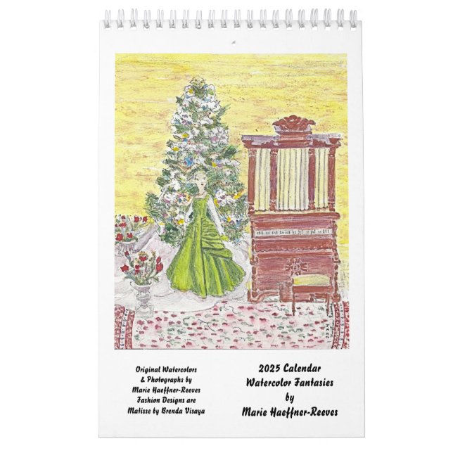 Watercolor Fashion Fantasies by MHHR 2025 Calendar (Cover)