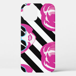 Watercolor Fashion Girls Faces Pattern iPhone 12 Case