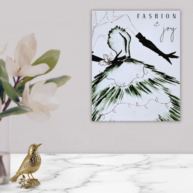 Watercolor Fashion Model Holiday Poster (Creator Uploaded)