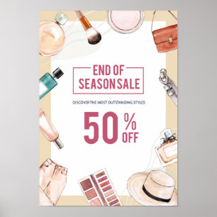 Watercolor Fashion sales Poster