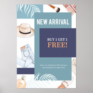 Watercolor Fashion sales Poster