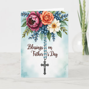 Watercolor Fathers Day Cross Card
