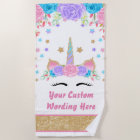 Watercolor Faux Gold Glitter Unicorn Personalized