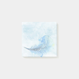 Watercolor Feather Post it notes