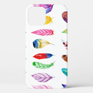 Watercolor Feathers: Beautiful Collection Vintage. iPhone 12 Case