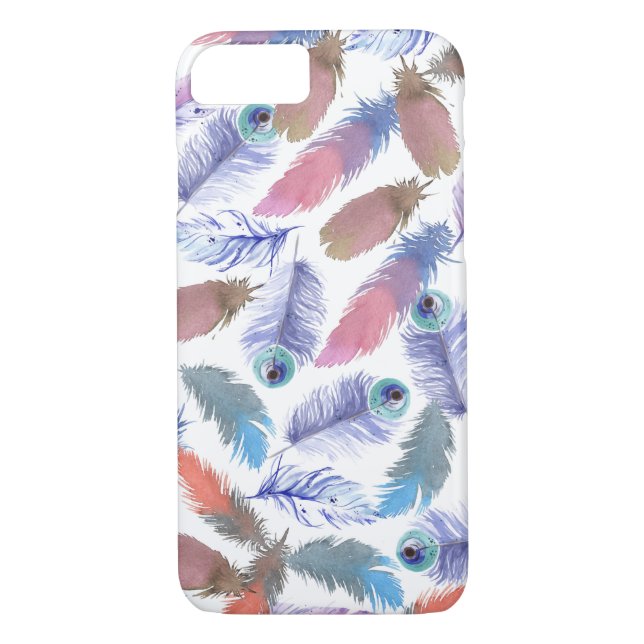 Watercolor feathers Case-Mate iPhone case (Back)