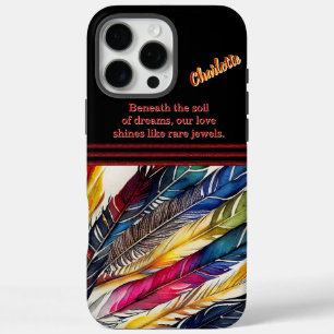Watercolor Feathers in Harmony iPhone 16 Pro Max Case