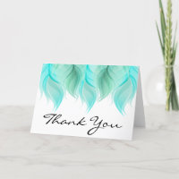 Watercolor Feathers Thank You