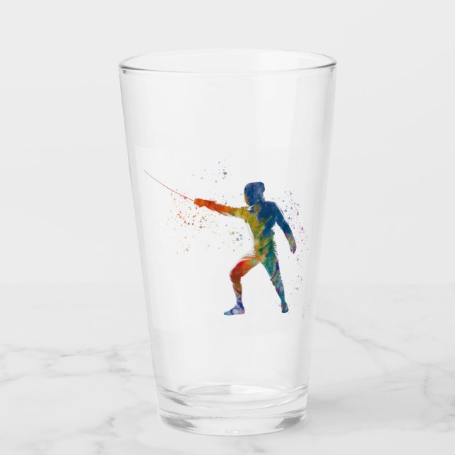 watercolor fencing glass (Front)