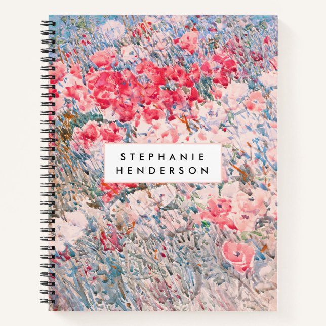 Watercolor Field Wildflowers Notebook (Front)