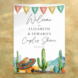 Watercolor Fiesta Couples Shower Welcome Sign