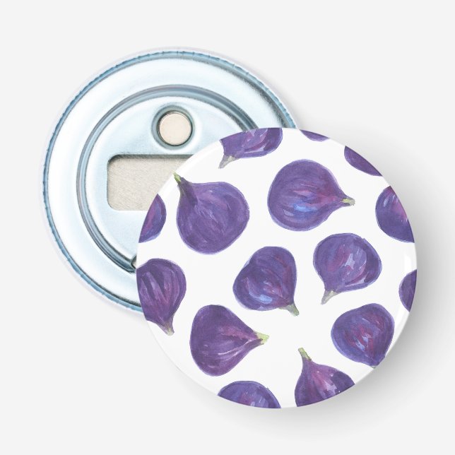 Watercolor figs pattern bottle opener (Front)