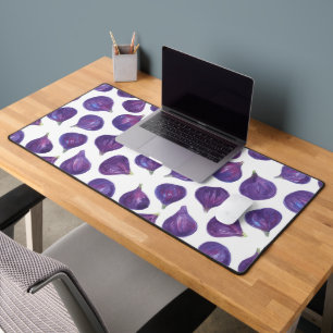 Watercolor figs pattern desk mat