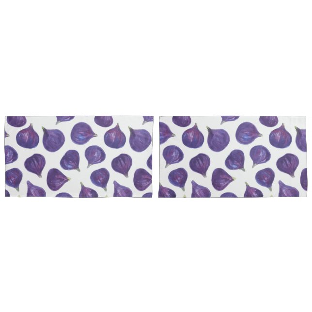 Watercolor figs pattern pillowcase (Front-Set)