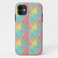 Watercolor Filled Triangle Geometric Pattern