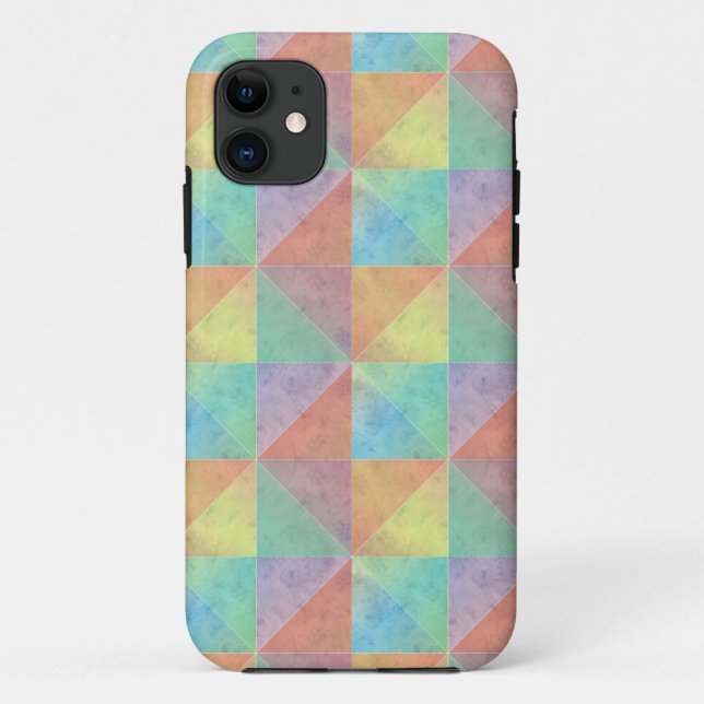 Watercolor Filled Triangle Geometric Pattern Case-Mate iPhone Case (Back)