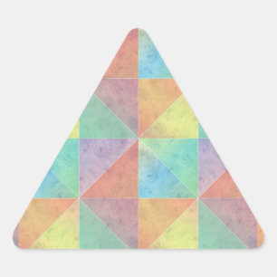 Watercolor Filled Triangle Geometric Pattern Sticker