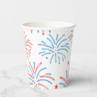 Watercolor Fireworks Fourth of July Party