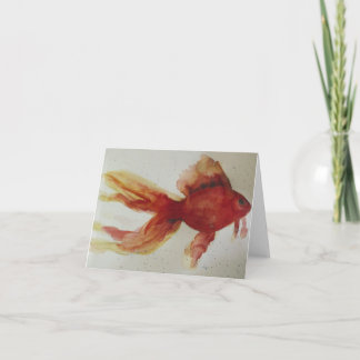 Watercolor Fish blank card